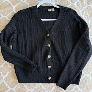 Love By Design Black Ribbed Cardigan